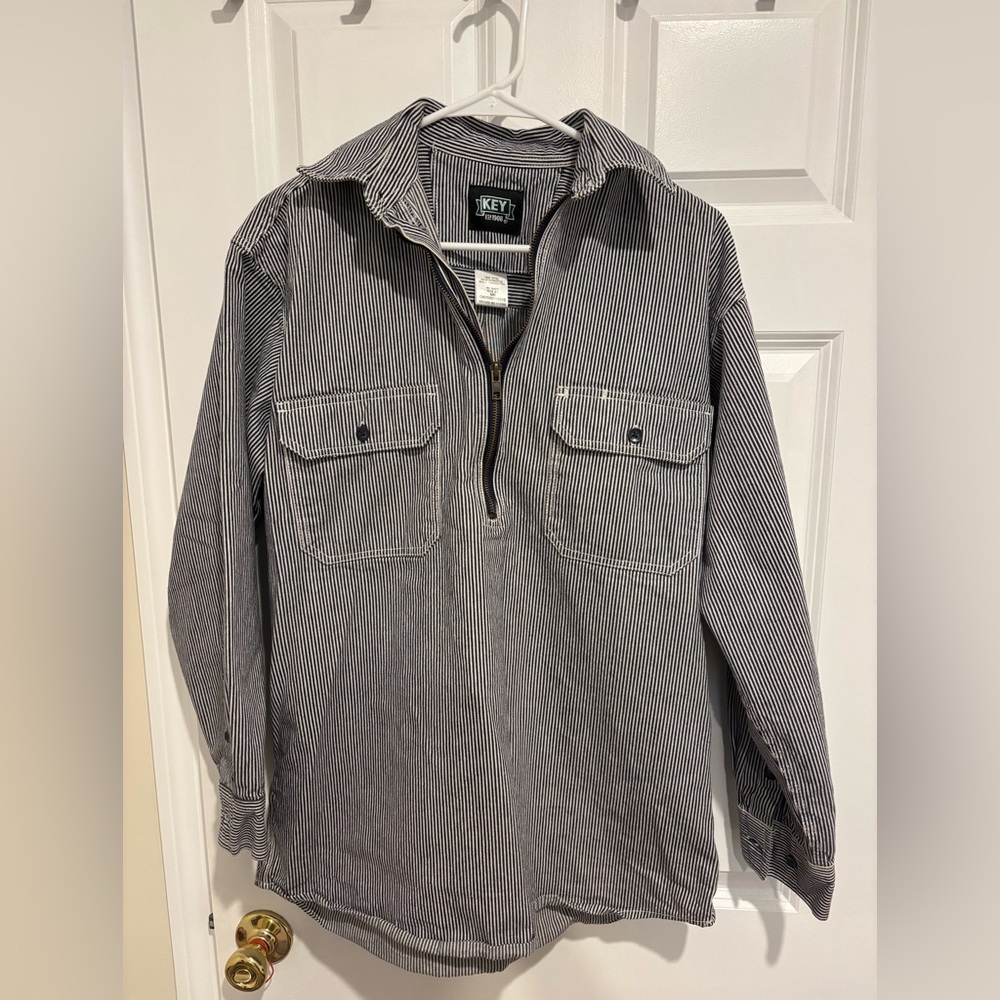 Vintage Key Striped Work Shirt - Men’s